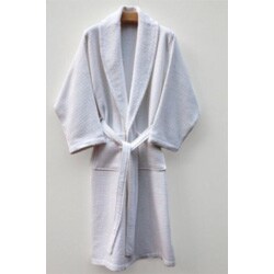 Authentic Hotel Spa Unisex Turkish Cotton Waffle Weave Terry Bathrobe