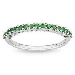 10k White Gold Tsavorite Fashion Ring