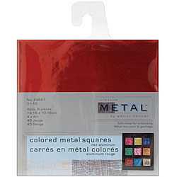 Walnut Hollow Red Metal Squares (Pack of 8)