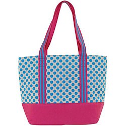 Blue Dot Canvas Tote Bag