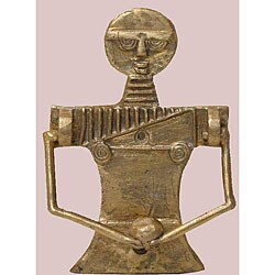 Brass Akuaba Goddess Door Knocker (Ghana)