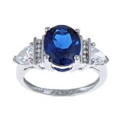 Sterling Essentials Sterling Silver Cubic Zirconia Cocktail Ring