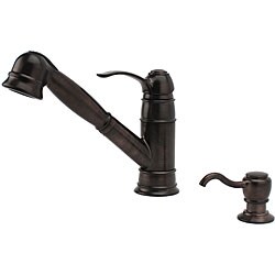 Fontaine Classique Bronze Pullout Kitchen Faucet with Soap Dispenser 