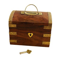 Wooden Floral Treasure Chest (India)