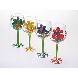 Certified International Modern Garden 18-oz Wine Glasses (Pack of 4)