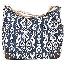OiOi Blue Ikat Hobo Diaper Bag