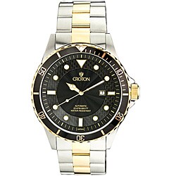 Croton Men's 23k Gold-Plated Stainless Steel Divers Watch 