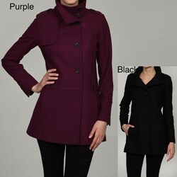 Tommy Hilfiger Women's Low-Waisted Wool Blend Coat 