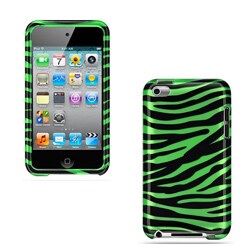 Premium iPod Touch 4 Green Zebra Protector Case