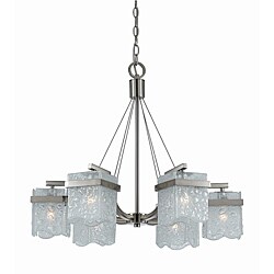 Arctic Ice 6-light Satin Nickel Chandelier