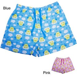 Leisureland Women's Angel Duck Flannel Boxer Shorts