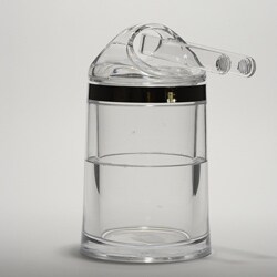 Red Vanilla Acrylic Tongs Ice Bucket 