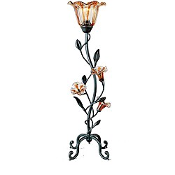 Amber Mist Blacksmith Bronze Buffet Lamp