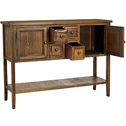 Brighton Oak Finish Sideboard