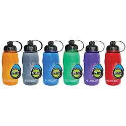 BPA-free 26-oz Assorted Colors with Smart Cap Plastic Water Bottle (Pack of 12)