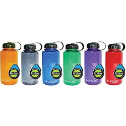 BPA-free 32-oz Assorted Colors Plastic Water Bottles (Pack of 12)