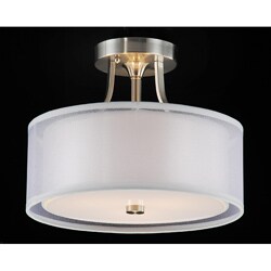 Altea 3-light Satin Nickel Flush Mount Chandelier