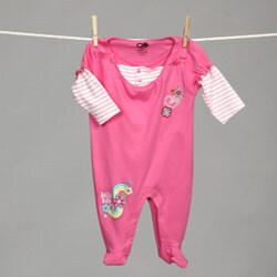 Ecko Newborn Girl's Rainbow and Flower Bodysuit