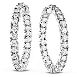 14k White Gold 6ct TDW Diamond Earrings (G-H, SI1-SI2)