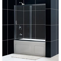 DreamLine Infinity 60x58-inch Clear Glass Sliding Bathtub Door