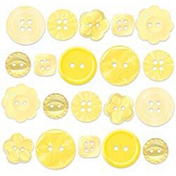 Doodlebug 20-piece Yellow Bumblebee Boutique Buttons
