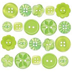 Doodlebug 20-piece Limeade GreenBoutique Buttons