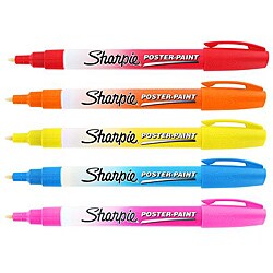 Sharpie Poster Paint Assorted Markers (Pack of 5)