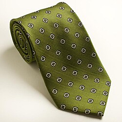 Platinum Ties Men's Patterned 'Green Clover' Tie
