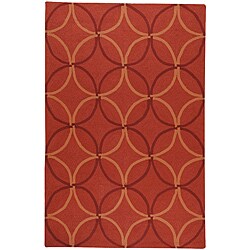 Hand-hooked Bliss Outdoor Coral Rug (2' x 3')