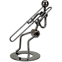 Trombonist Metal Figurine