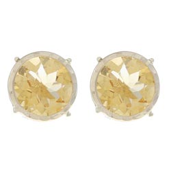 Zoe B 10k Yellow Gold Citrine Stud Earrings