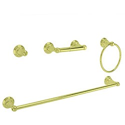Fontaine Amalfi 4-piece Polished Brass Bathroom Accessory Set