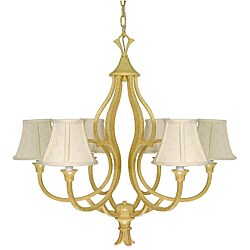 Tropica 6-light Aged Beige Chandelier