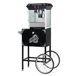 Black Chaplin 6075 4-oz Theater Style Popcorn Machine and Cart