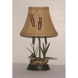 Hand-painted Burlap Duck Table Lamp