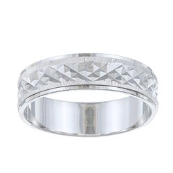 Platifina Sterling Silver Unisex 'Mosaic' Ring
