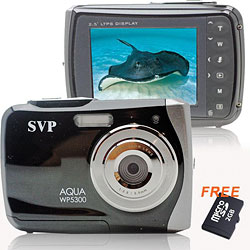 SVP WP5300 12MP Black Digital Camera with 2GB Kit