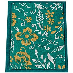 Set of 12 Green and Yellow Paper 3x4-inch Note Cards (Nepal) 