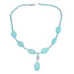 Zoe B Sterling Silver Multi-gemstone Necklace