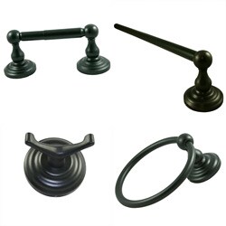 Boulder Flat Black 4-piece Bath Set