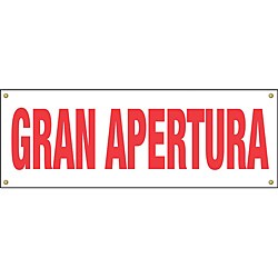 'Gran Apertura' (Grand Opening) 8x3-foot Outdoor Banner