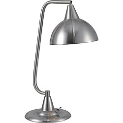 Kenroy Hartfield 20-inch Brushed Steel Desk Lamp