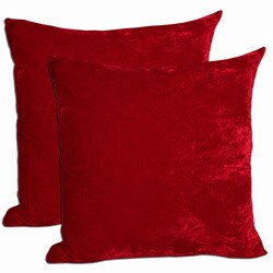 Red Velvet Throw Pillows (Set of 2)