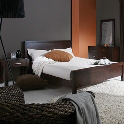 Charles Modern Dark Brown Wood Queen 4-piece Bedroom Set