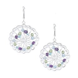 Zoe B Sterling SIlver Multi-gemstone Earrings