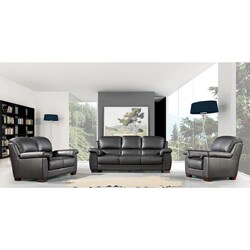 Italia Designs Fitchburg 3-piece Leather Sofa Set