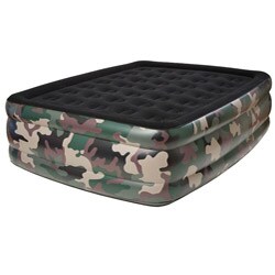 Pure Comfort Camouflage Queen Raised Flock Top Air Bed