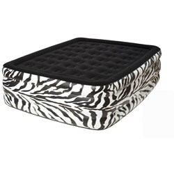 Pure Comfort Zebra Queen Raised Flock Top Air Bed