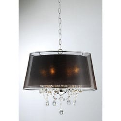 'Hillcrest' Dual-shade 4-light Chrome Chandelier