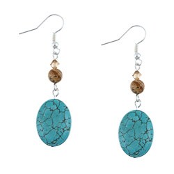 Crystale Created Stone Dangle Earrings